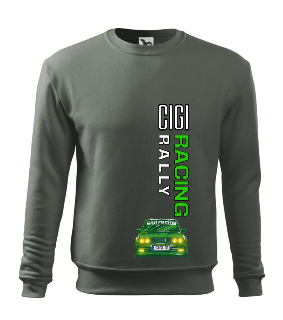 Cigi rally Racing team 02. Kereknyakú sötét palakő pulóver