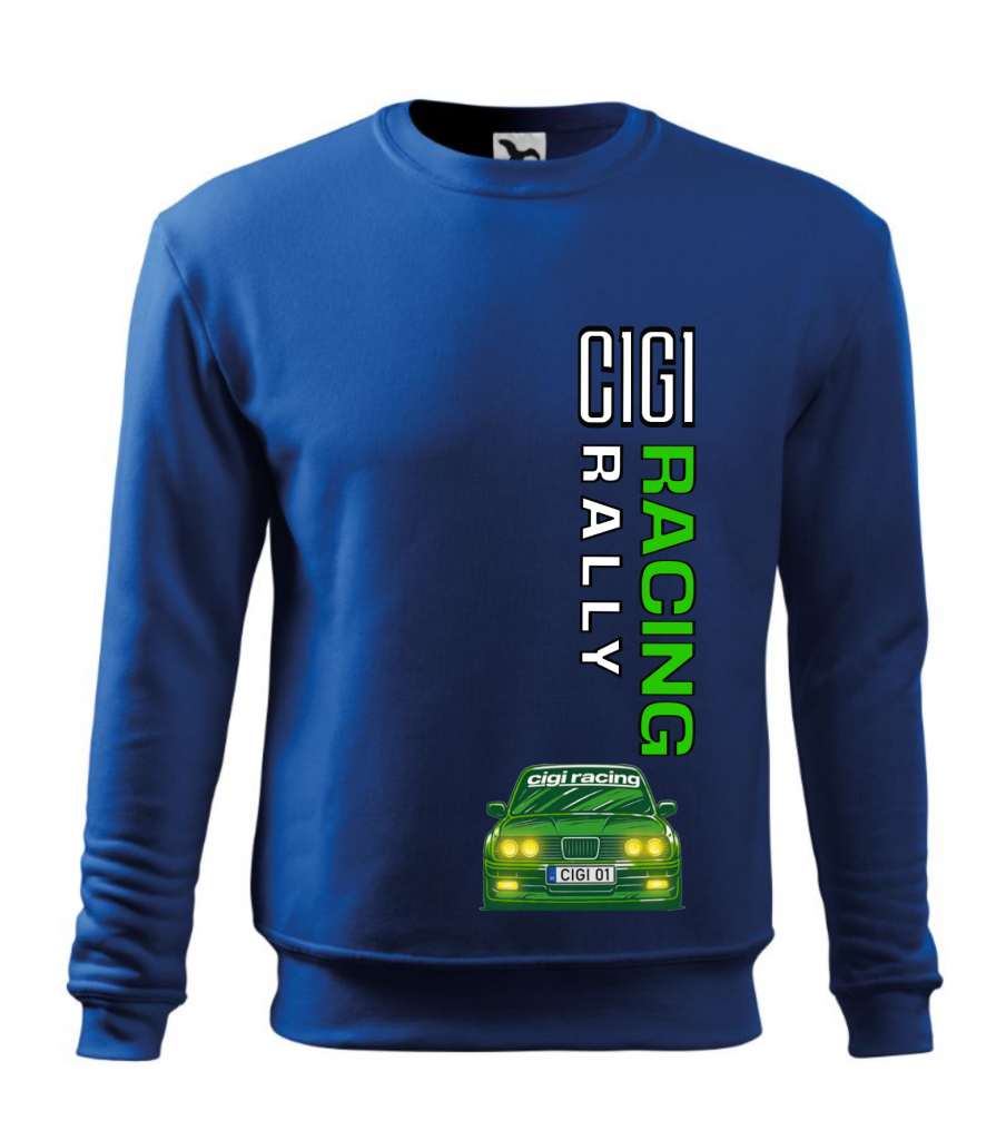 Cigi rally Racing team 02. Kereknyakú királykék pulóver