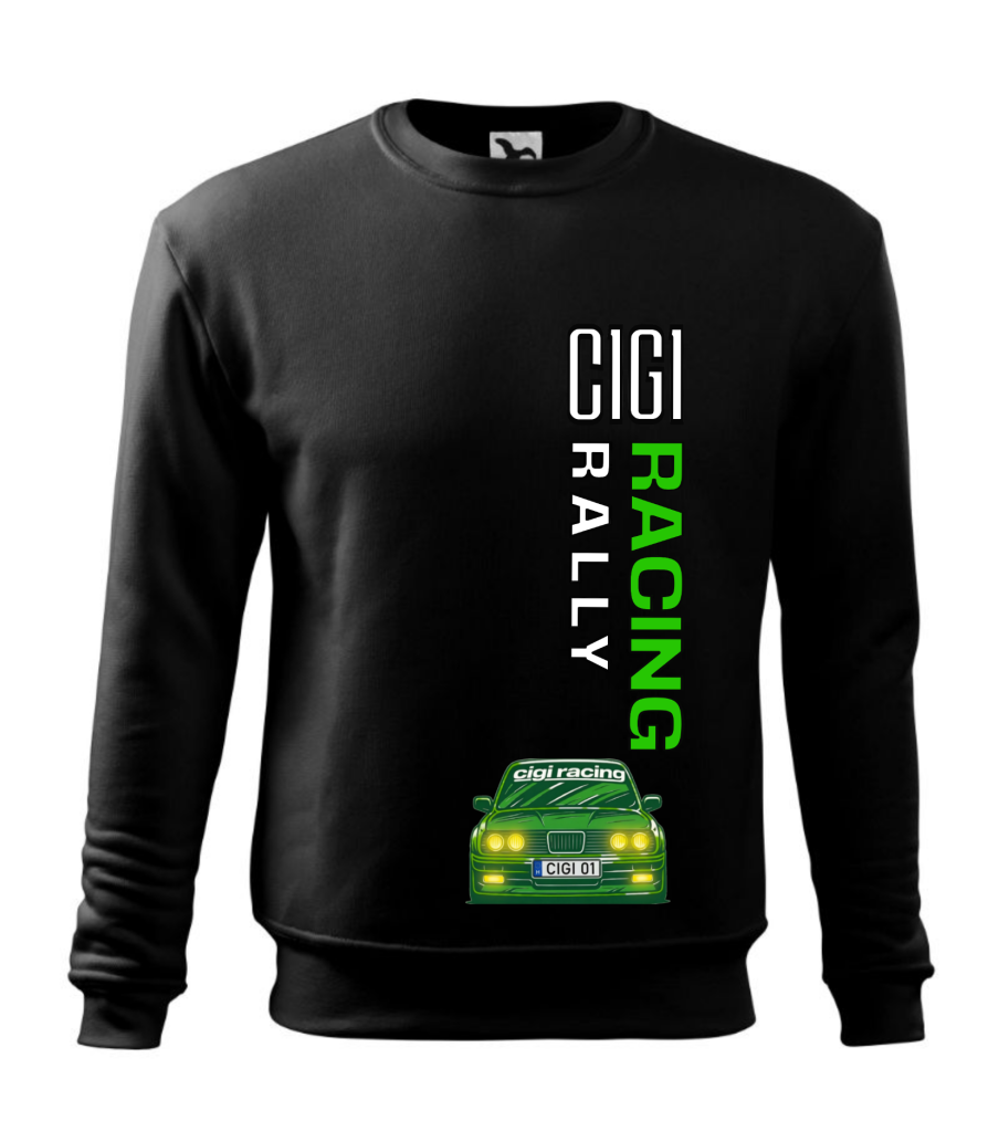 Cigi rally Racing team 02. Kereknyakú Fekete pulóver