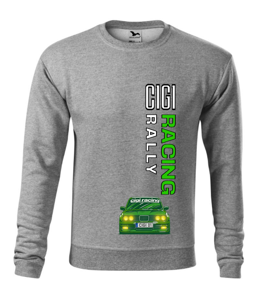 Cigi rally Racing team 02. Kereknyakú Szürke pulóver